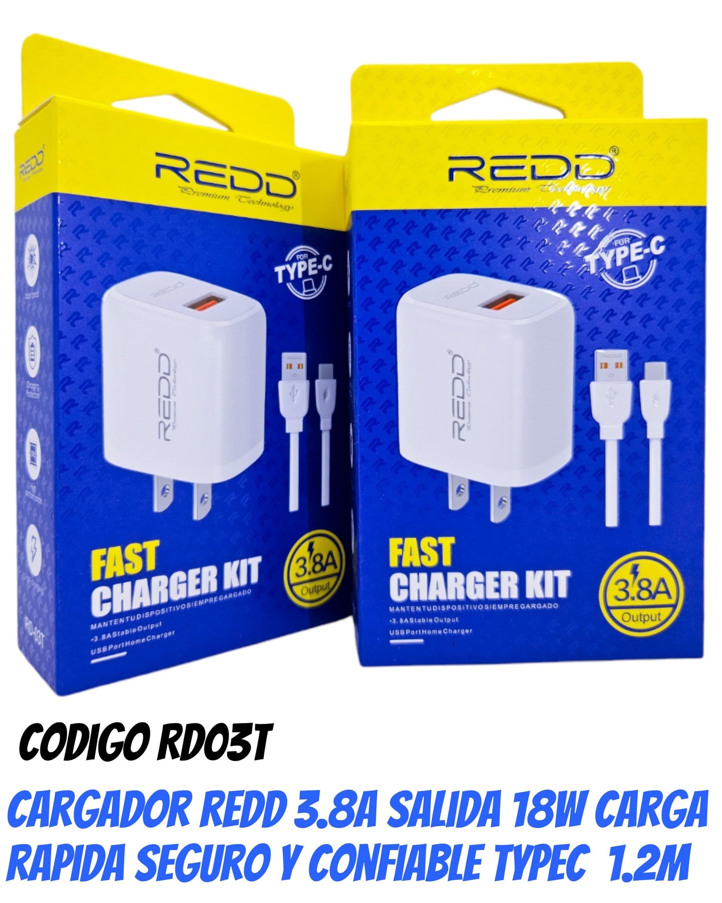 CARGADORES REDD DE CARGA RAPIDA 18W TIPO C